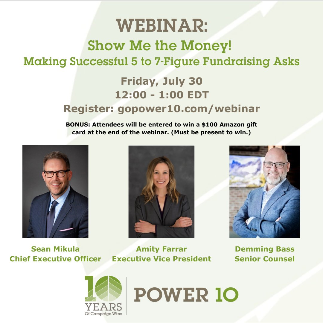 POWER10LLC's tweet photo. When was the last time you made a successful 5 to 7-figure Ask on behalf of your chamber or economic development organization? All you need is just a little preparation, know-how, and skill. Register for POWER 10's webinar here: https://t.co/lUex8DRZdP
#fundraising https://t.co/GgRRT4xfx5