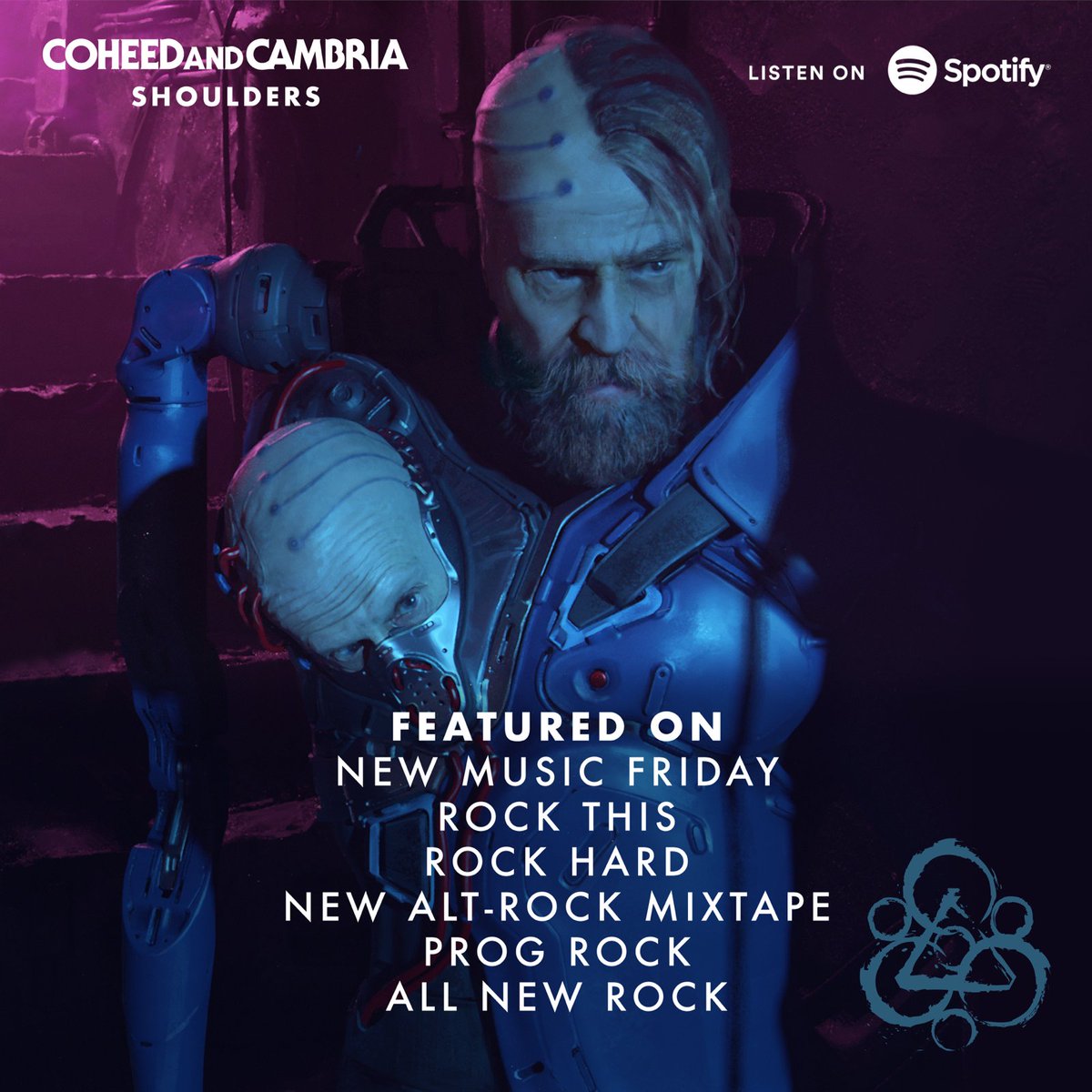 Coheed's tweet image. Thank you @allihagendorf,  @Spotify for the incredible love you're showing towards #Shoulders! 
Feels really good! open.spotify.com/playlist/37i9d…