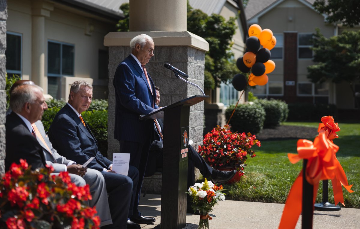 GtownCollege's tweet photo. It was such a joy today to cut the ribbon on the James A. and Martha R. Brown Conference Center. A special thank you to the James A. and Martha R. Brown Charitable Foundation, who, through their generosity, have impacted countless current and future students. https://t.co/ue8aNiPkaW