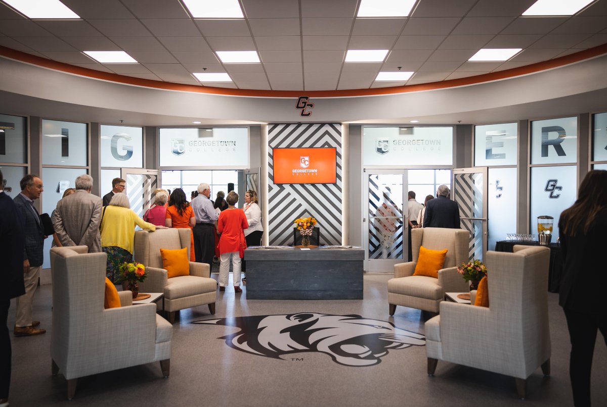 GtownCollege's tweet photo. It was such a joy today to cut the ribbon on the James A. and Martha R. Brown Conference Center. A special thank you to the James A. and Martha R. Brown Charitable Foundation, who, through their generosity, have impacted countless current and future students. https://t.co/ue8aNiPkaW