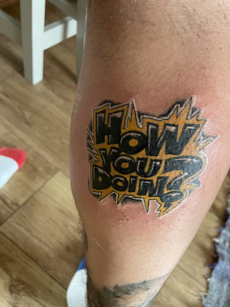 griffjames89's tweet photo. ⁦@real1⁩ just had this done today… still my favourite wrestler. Think we need to meet up so I can see #howyoudoing? https://t.co/C9otURIy1W