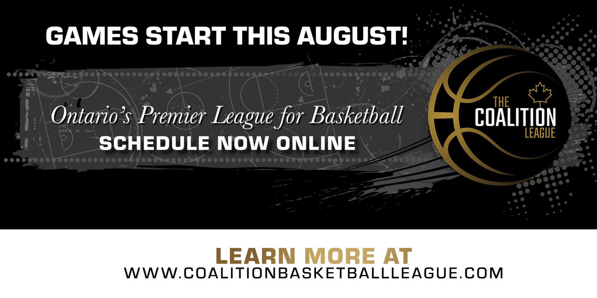 WELCOME TO THE COALITION!
COMPETITION DATES!
August 7-8, 2021
August 14-15, 2021
August 21-22, 2021
LEARN MORE AT COALITIONBASKETBALLLEAGUE.COM
#hoops #hoopslife #basketball #Ontario #Toronto #thecoalition