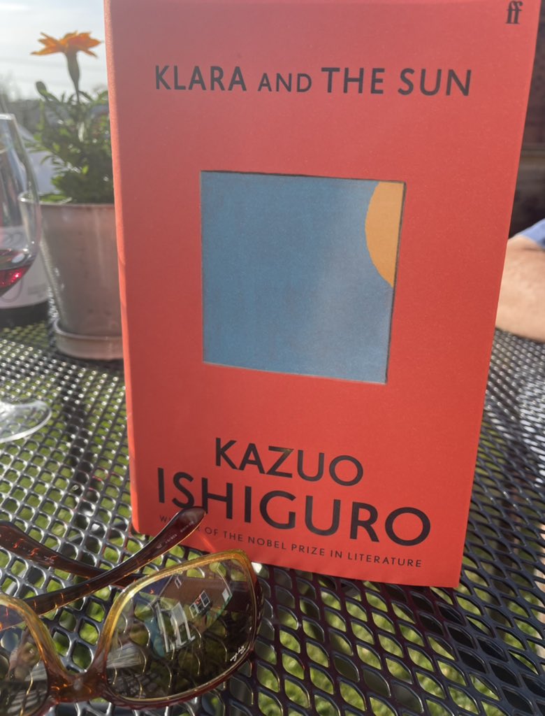 NicolaSturgeon's tweet image. Watching the sun go down on a midsummer Friday evening with a good book (the title of this one seemed appropriate for the weather) is a nice antidote to the normal stresses of the week ☀️ 📚