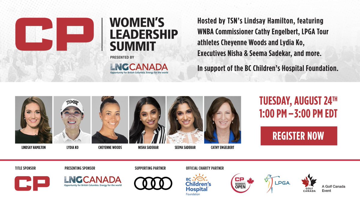 Linz_Hamilton's tweet photo. I absolutely love hosting the CP Women’s Leadership Summit presented by LNG Canada each year and can’t wait to join this dynamic group of women on August 24 🏌🏻♀️
Register at: https://t.co/nha3ak5T1y
Hope to see you virtually next month!
@cpwomensopen @GolfCanada
#CPWLS https://t.co/GpRLCW28GP