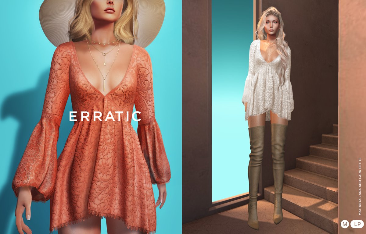 erratic_sl's tweet photo. NEW Release | LIKE & SHARE GIVEAWAY!
Get the NEW esti - lace dress and layered necklace on a discount! (Only this weekend)
https://t.co/vWh9K7P8X0
Tell your friends <3
MP
https://t.co/9O7259Emka
LIKE & SHARE on my social media outlets to WIN!
#erraticstore #erraticsl #secondlife https://t.co/JIJGib4qrw