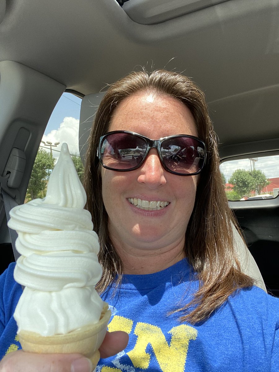 Ice cream selfie…Spent one of my last gorgeous days at the pool then cooled off with some ice cream! #creightonsummerfun