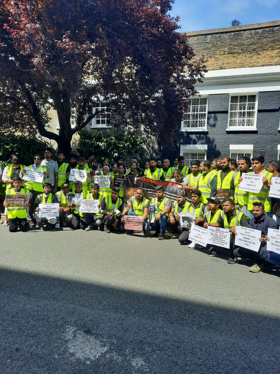 hunters_for's tweet photo. The Freedom Hunters For Tamils have organised a protest in front Sri Lankan High Commission in order to draw attention of the International Community about the July 1983 riots and  the on going gross Human Rights Violations against Tamils in Sri Lanka. 

By the Members of FHFT https://t.co/bRjSG4lRWq
