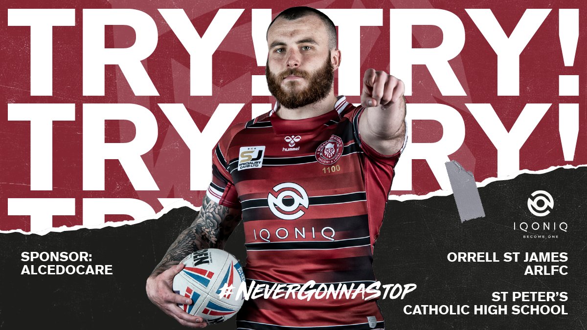 WiganWarriorsRL's tweet photo. 46'  BIBBY YOU BEAUTY! HAT-TRICK TIME!!!

@JackoHastings with a hat-trick of assists as he finds @JakeBibby with a powerful pass to allow the winger to ease over for his third of the night!

🍒⚪️ 13-0 🔵⚜️

#SLWIGWAK #WWRL https://t.co/yrI3SIMtXT