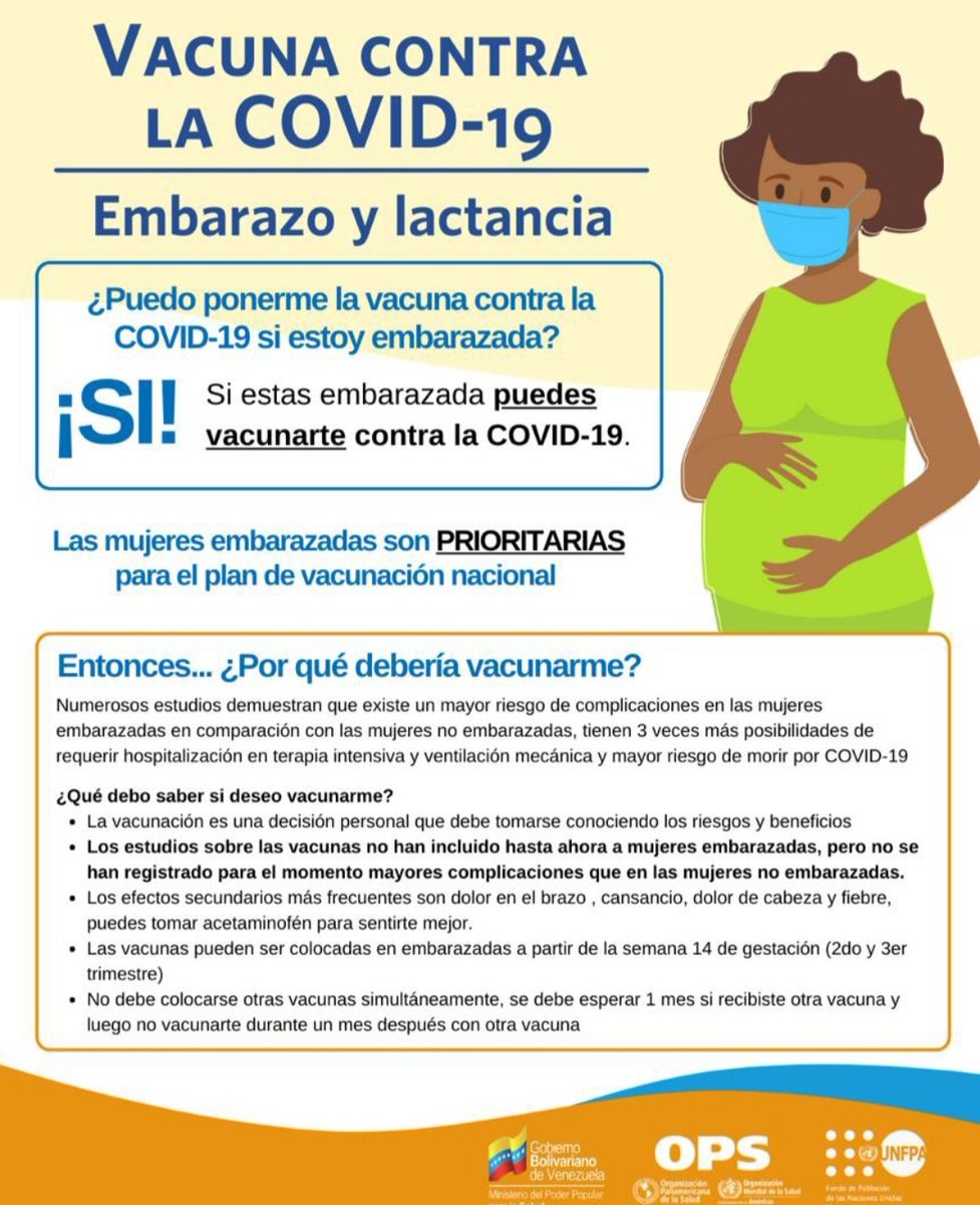 DraIrmariAvilaV's tweet photo. Si estás embarazada o lactando y te preguntas si te puedes vacunar contra #COVID19 , la respuesta es SÍ, aquí👇🏻 te dejo estás infografías que aclarara tus dudas ☺️ #tipsparamama #consejosparamamá https://t.co/D4e2PdCJEB