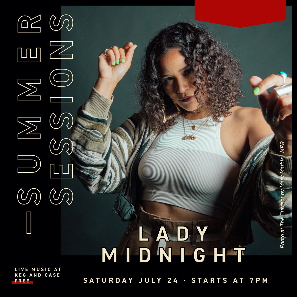 It’s officially the weekend! And you know what that means: SUMMER SESSIONS LIVE MUSIC! We kick it off tonight at 7:00pm with Handsome Midnight and Lady Midnight takes the market park stage at 7:00pm tomorrow! Always fun and always free!