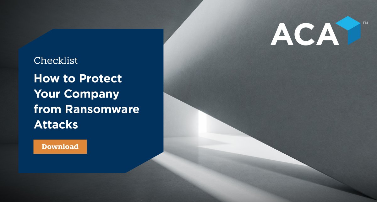 AponixFT's tweet image. The threat of #ransomware attacks and the damage they cause are on the rise. Use this checklist to make sure you are taking all the necessary actions to protect your company.  bit.ly/3ByN1wi #acainsights #cybersmart
