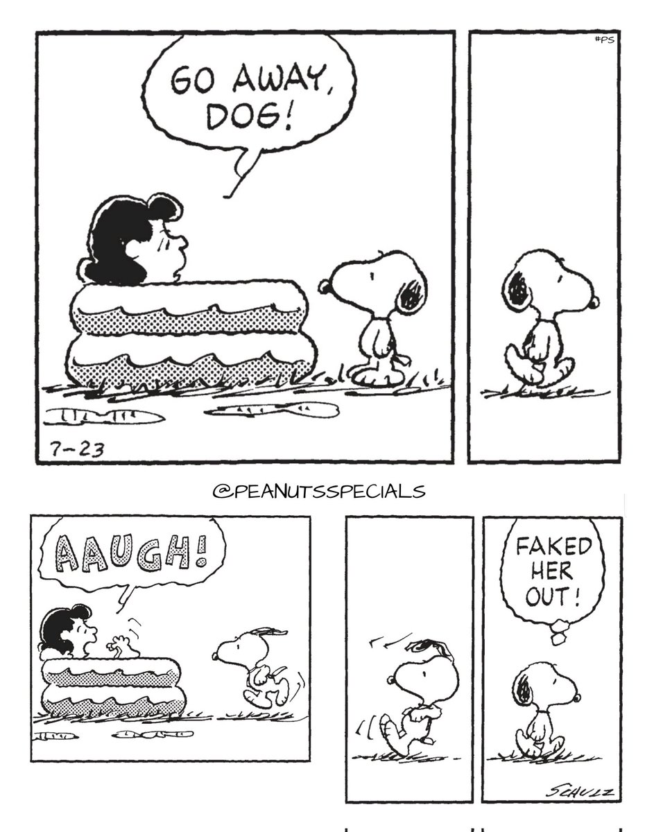 First Appearance: July 23, 1997
#snoopy #lucyvanpelt #goaway #dog #aaugh #fakedherout #peanutsfriday #peanutshome #schultz #ps #pnts #peanuts #peanutsspecials