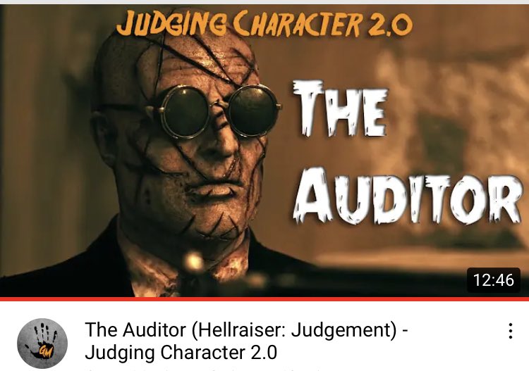 Heather14305099's tweet photo. New episode of @gravemusings “Judging Character” is on #YouTube NOW! This week we finish our series on #Hellraiser by looking at #TheAuditor, played by #GaryJTunnicliffe in #HellraiserJudgement. Watch now to see this inquisitive #demon stand in judgement.
https://t.co/gaTEbHuF66 https://t.co/MiqaslWVbE