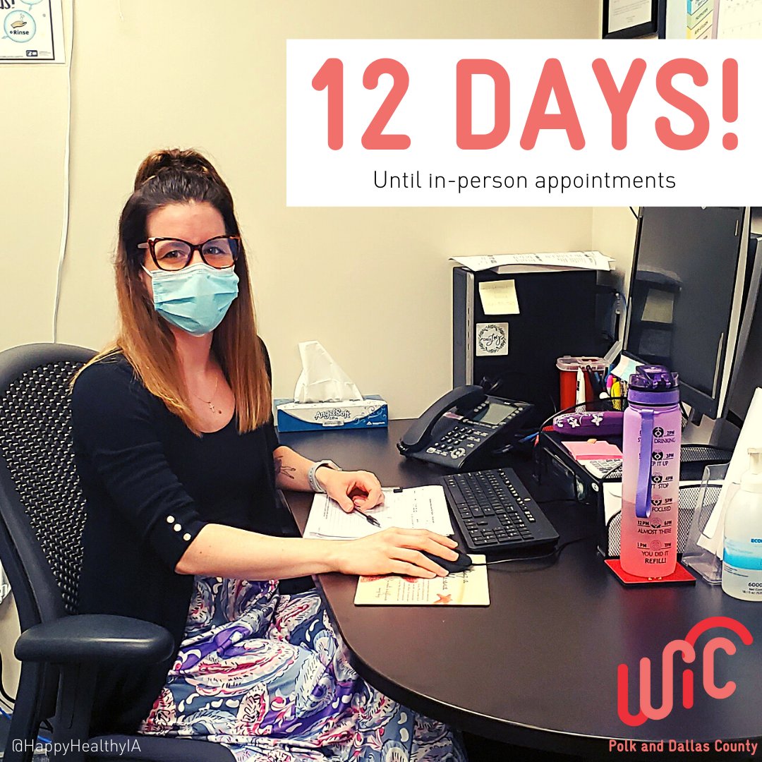 12 Days until in-person appointments!

To start, we will be doing only certification appointments in person. Nutrition education appointments will still be completed over the phone. Give the clinic a call if you are wondering if you need to come in!