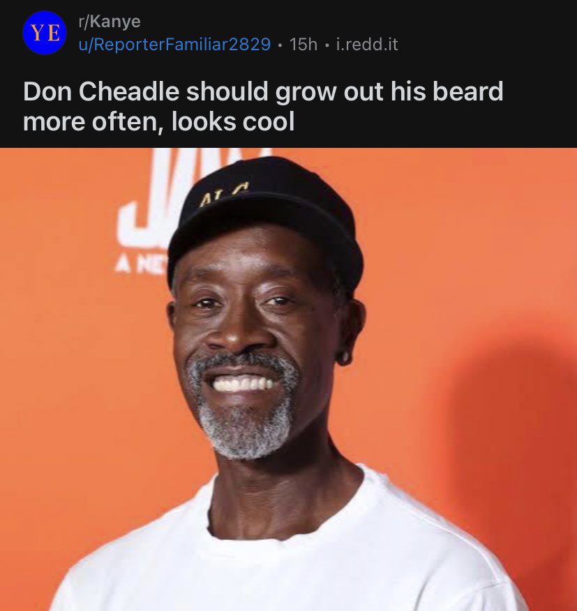 GenePark's tweet photo. Kanye is 16 hours late and counting so the Kanye subreddit is becoming a don cheadle forum https://t.co/OUEHTELOuq