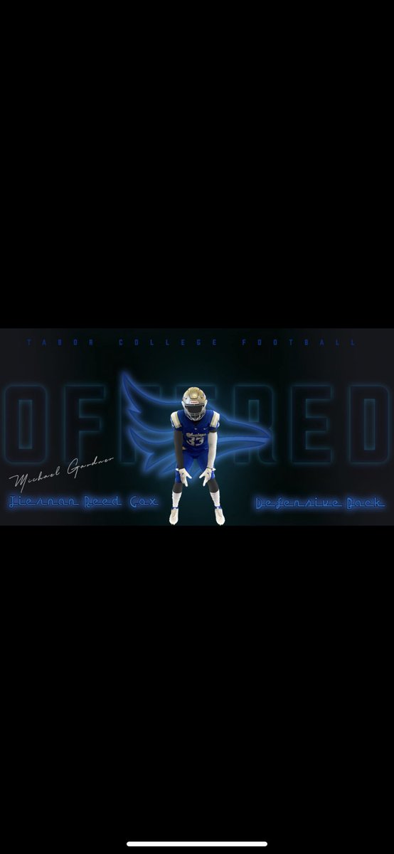 TiernanReedCox's tweet photo. Blessed To Say I Have Received An Offer From Tabor College! @CoachKoustmer #BlueJays #Tabor https://t.co/ff5D9VjWyn