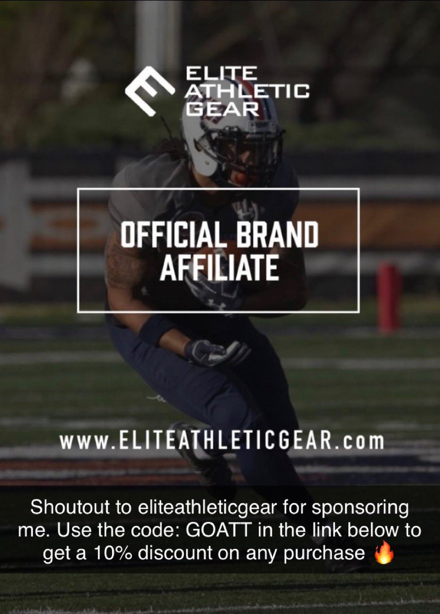 Agentzay_'s tweet photo. Shoutout to @EliteAthGear for sponsoring me. Use the code: GOATT in the link below and in my bio to get a 10% discount on any purchase 🔥. 

https://t.co/G61d5EA8BW https://t.co/F7q9BCVqgf