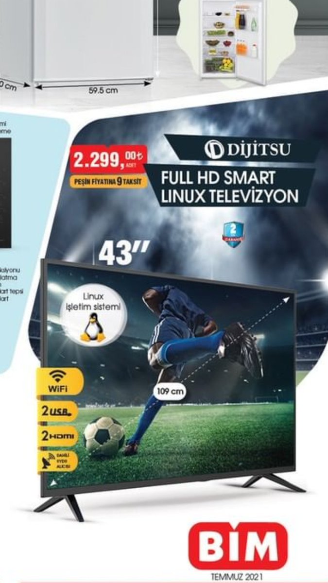 Android te bir linuxtu ama ne hoştur Linuxlu TV görmek pengueni görmek.  #linux #bim #ozguryazilim