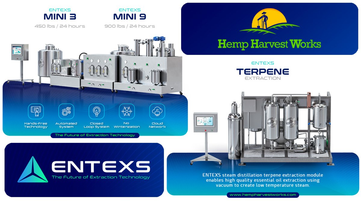 WorksHemp's tweet photo. @entexstech evaporation/distillation units offers full spectrum crude or distillate offtake with push button control. Terpene Extraction, Crystallization and T-Free add-ons available. Learn more at https://t.co/3eEBGVymfb #hempharvestworks #entexs #distillate #terpene #extraction https://t.co/d5kruiIj6E