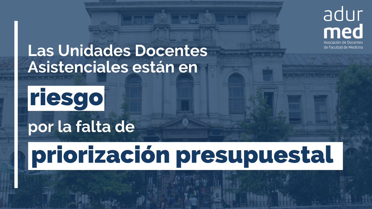 El programa de Unidades Docentes Asistenciales es parte fundamental de la asistencia médica pública en 🇺🇾, y su permanencia está en riesgo por la falta de priorización presupuestal.

Acá te vamos a ir contando sobre su impacto y por qué es importante preservarlo👇

#UDASEnPeligro