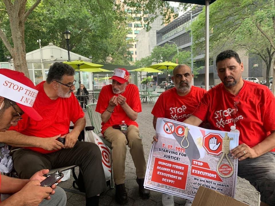 #UNHungerStrike 7th day in Dag Hammarskjöld Plaza, New York City to protect the lives of 12 innocent political activists waiting execution in Egypt #Starvingforjustice 
#StopEgyExecutions #JoeBiden #ShahidDibas #JillBiden #Guardians