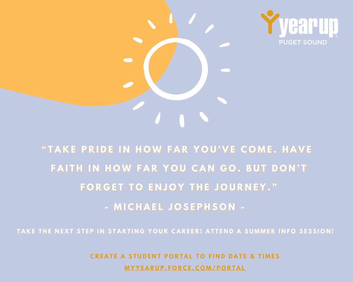 Have you ever looked at where you are and congratulated yourself for all the hard work you put in?  Reflect on that now...and keep going!