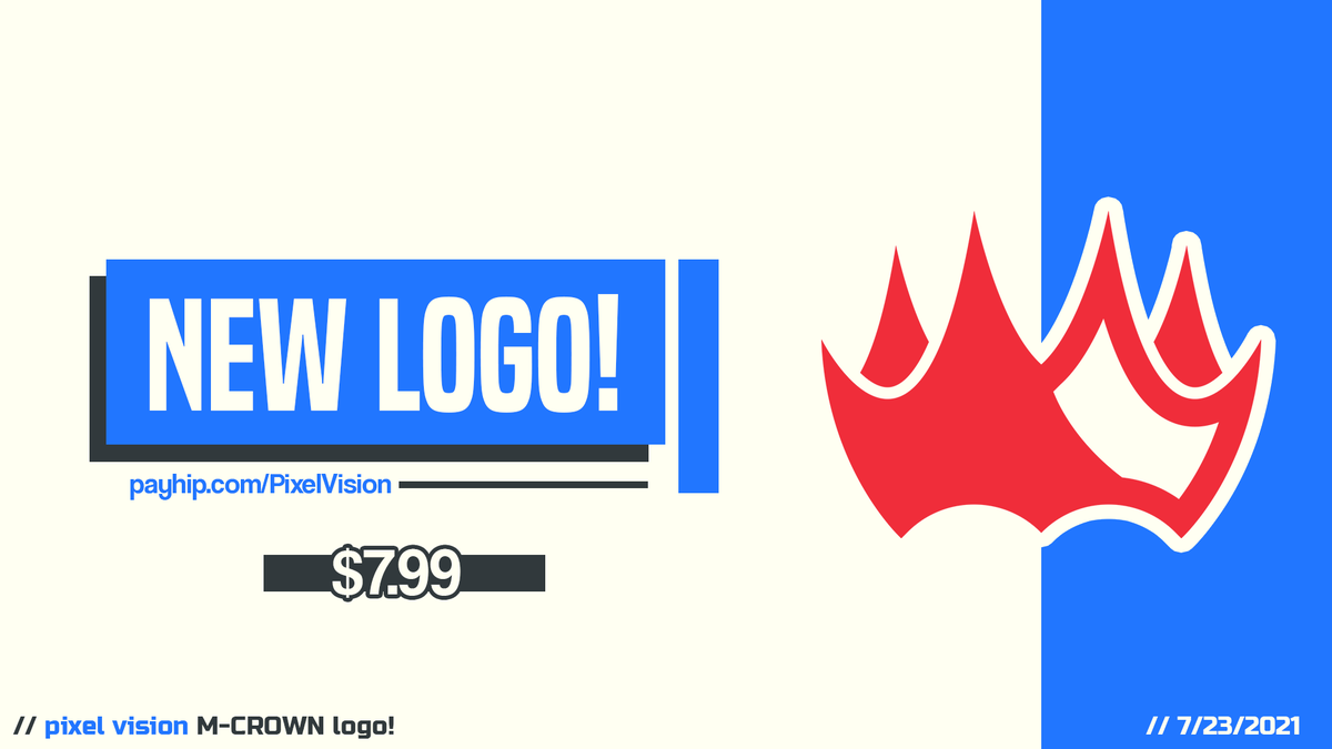 PixelVisionCo's tweet image. *NEW* Logo available!

The M-CROWN Logo! Only $7.99!

Get it today at the store link in bio!

#logo #design #designer #logos #gfx #graphicdesign #stream #streamer #game #gaming #art #logodesign #graphicdesigner #smallbusiness #twitch #youtube #smallstreamers #streamers #business