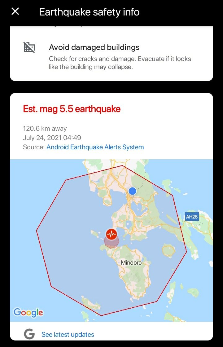 props to whoever invented this early warning system. got notified seconds ahead bago lumindol.