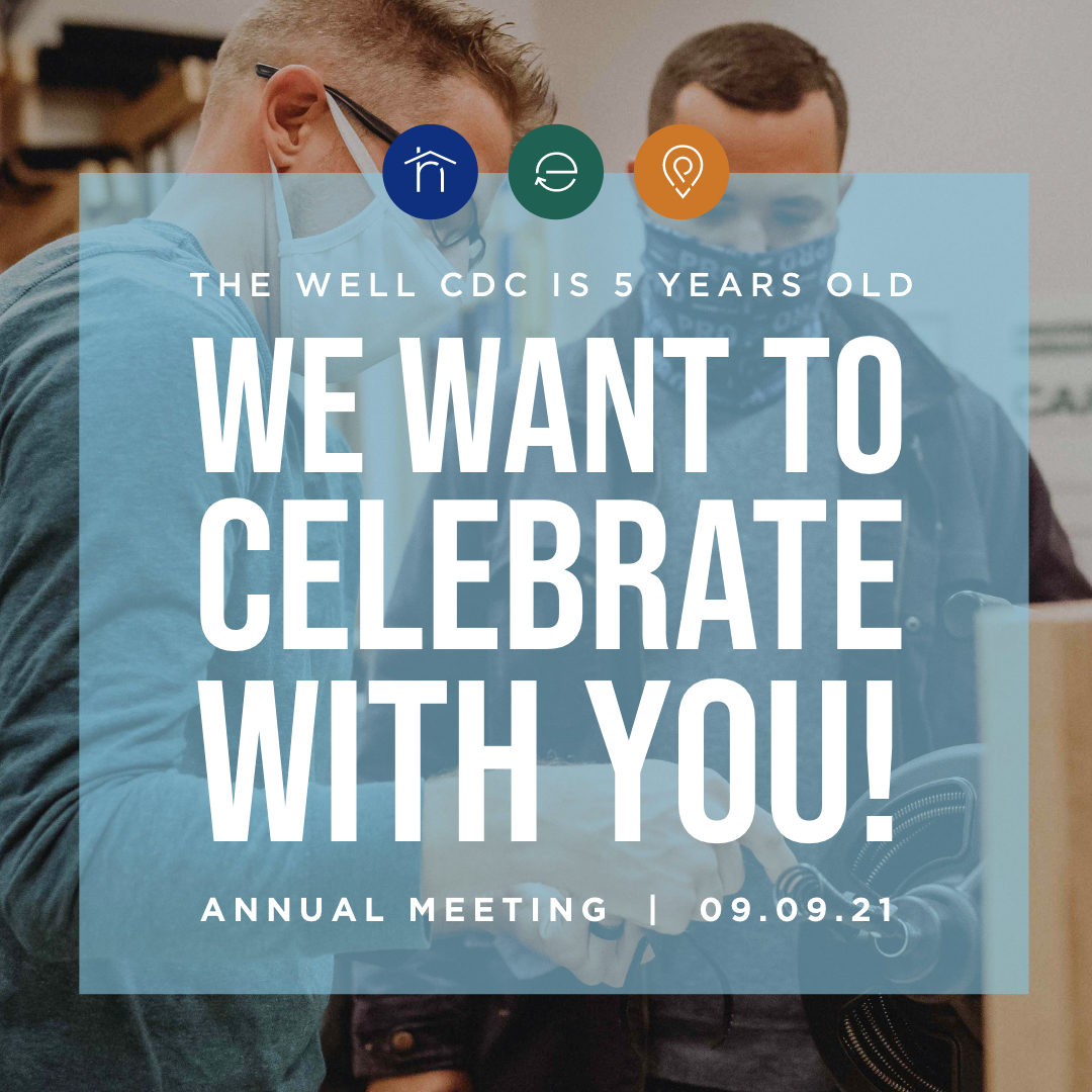 It has been 5 GOOD years! Come celebrate with us and save the date for our Annual Meeting on Thursday, September 9th! 

#TheWellAkron #Middlebury #RestoringHousing #CreatingEconomy #SupportingPlace