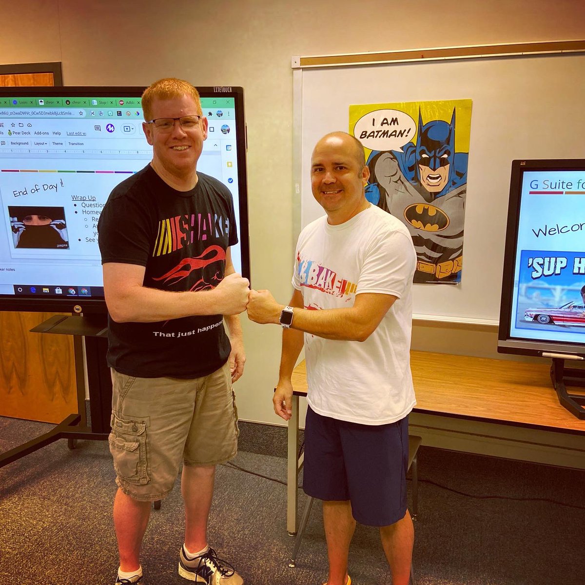 MrKline_EdTech's tweet photo. Chalk up another great training with my buddy, @bshidler! The @twinlakesschool teachers that attended worked extra hard to learn more about @GoogleForEdu tools and apply them to their classes. Looking forward to hearing how they do on their #GCELevel1 exam. #SHINE #ShakeNBake https://t.co/ZDrmvgHWxs