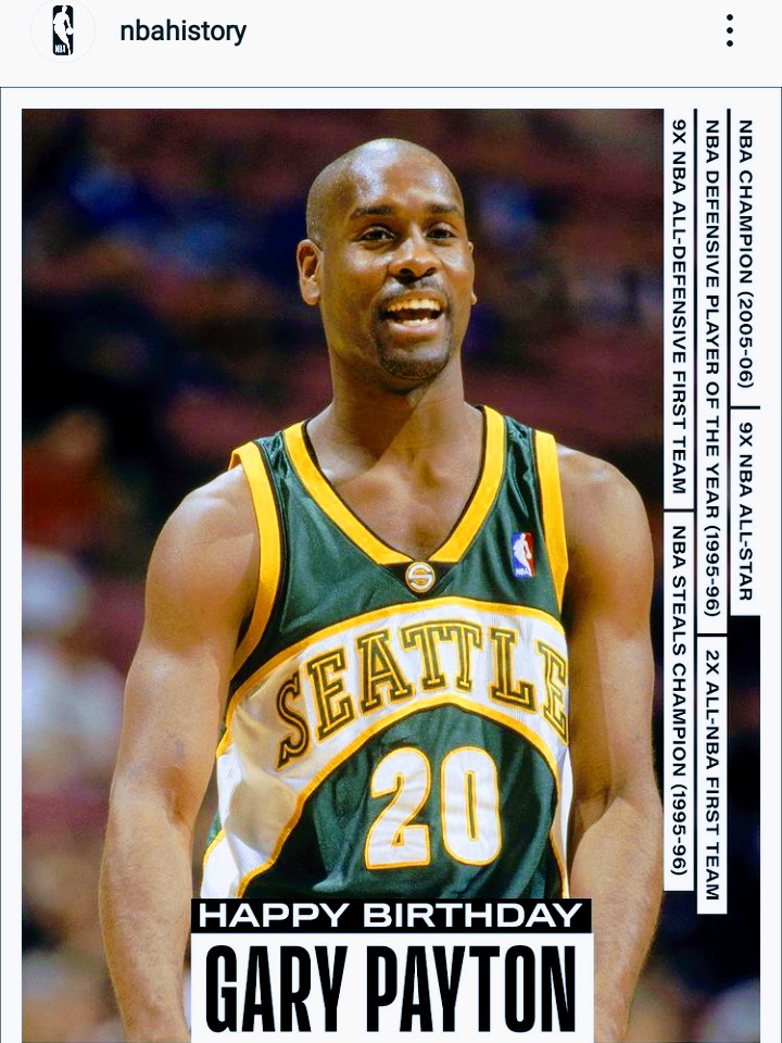 Happy birthday to the legendary Gary Payton aka \The Glove\!!  