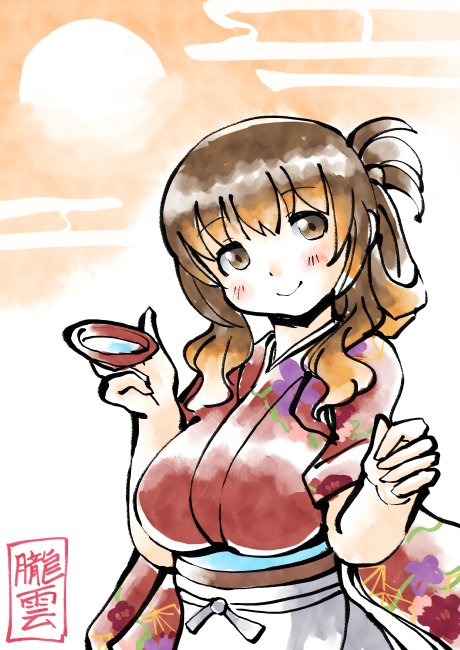 お正月小結さん(再掲)
#大関小結生誕祭 #アリスギアお絵かき 