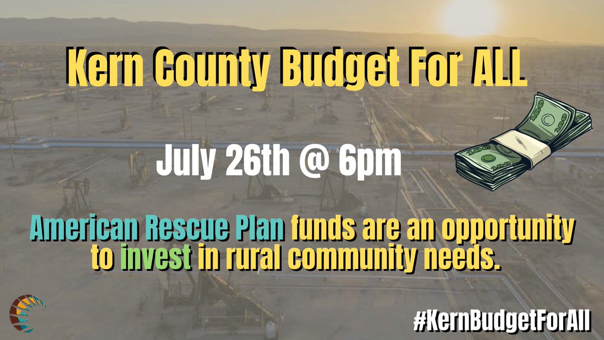 We believe in a Kern County Budget that is fair, equitable, & invests in rural communities. American Rescue Plan funding is a one-time allocation that can make a difference underserved communities like Casa Loma, Hilltop Fuller Acres,  Lamont, & South East Kern. #KernBudgetForAll