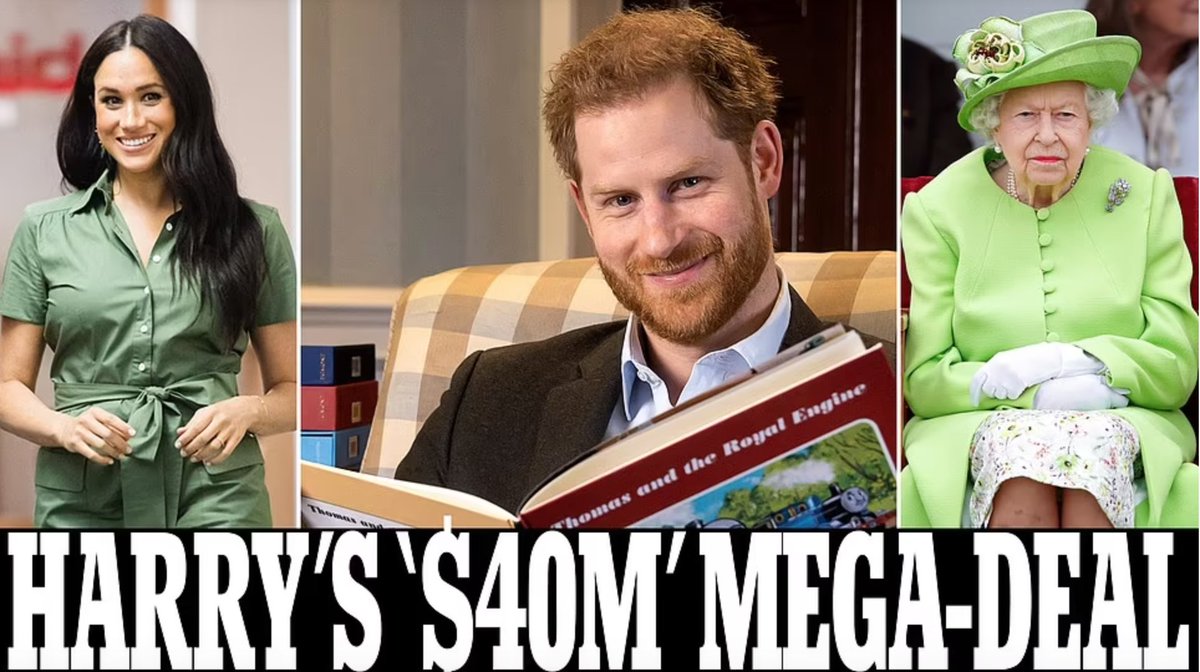 Harry's deal is for FOUR books - and one won't be released until after The Queen has died: Duke oversaw bidding war of up to '$40m'  trib.al/lD2ynXo