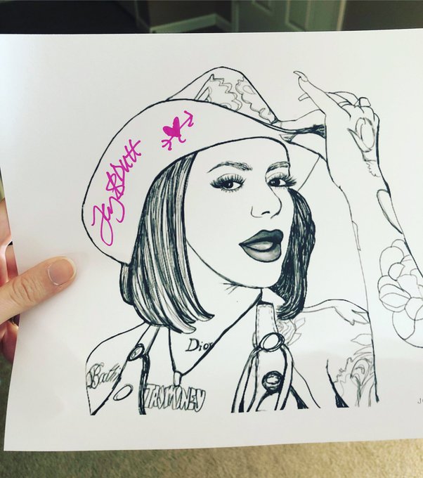 THANK YOU @taymoneyduh for g my artwork! I am literally so excited today over this! Brightened