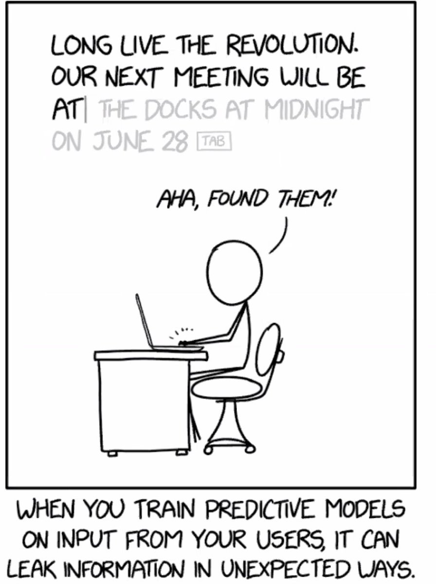 ml4data's tweet image. @UCBerkeley professor @dawnsongtweets  is speaking about how models may remember sensitive information  in her talk about a responsible data economy. #ICML2021  #ML4data