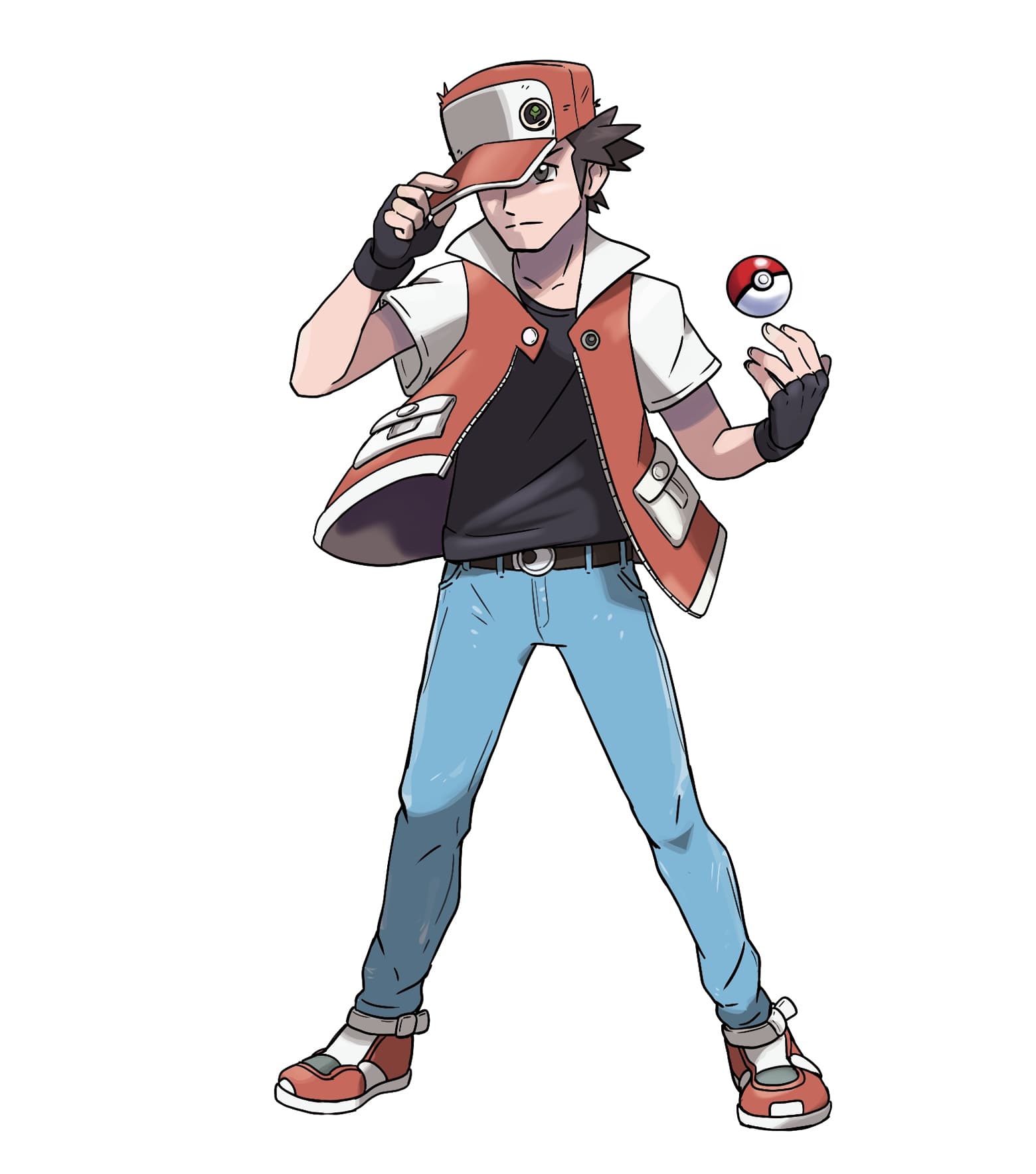 how to draw pokemon trainer red  Pokemon trainer red, Pokemon red