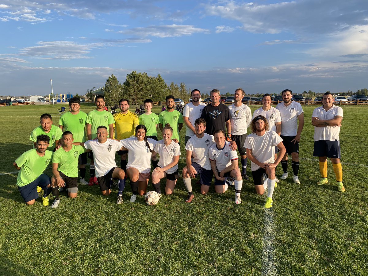 CheySoccerClub's tweet photo. 2021 CSC Adult League Championship! JAC Construction vs. Unique Wood Designs. Unique Wood Designs with the victory! Crown those Champs! https://t.co/HnaFCXCjnS