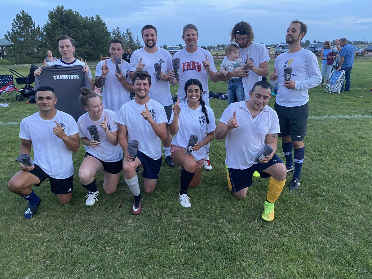 CheySoccerClub's tweet photo. 2021 CSC Adult League Championship! JAC Construction vs. Unique Wood Designs. Unique Wood Designs with the victory! Crown those Champs! https://t.co/HnaFCXCjnS