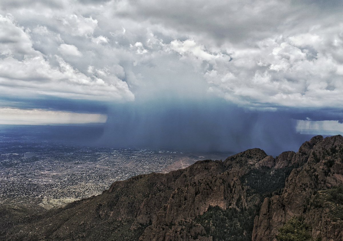 So this is our view from the top of the #SandiaCrest  #nmwx
