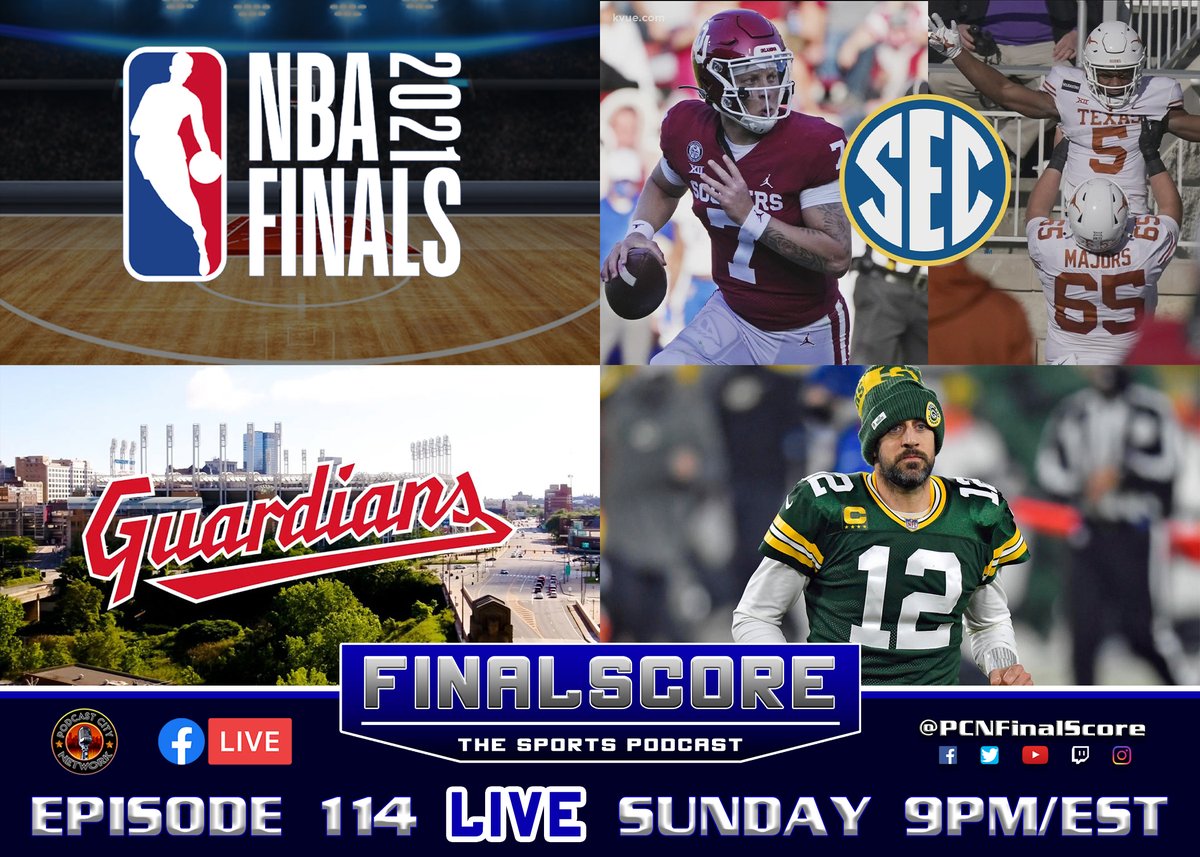 PCNFinalScore's tweet image. Ivan returns for Ep 114 of FinalScore! We will talk Texas/OU to the SEC, Aaron Rodgers, the Cleveland Guardians and more LIVE this Sunday at 9pm ET!

NEW MERCH at podcastcity.net/shop

#PCNFinalScore #PCN #sports #podcast #NFL #NBA #MLB #NHL #collegefootball #PCNFamily