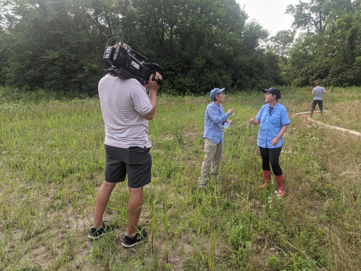 A_Bagel_Pruitt's tweet photo. We really enjoyed talking with @wnitpublictv Outdoor Elements today about our neat cicada project at @NDLEEF! #TankLab https://t.co/4rFiDjjSBZ