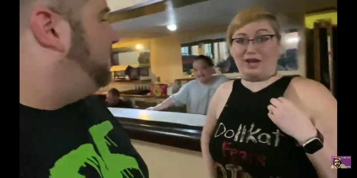 sjperez's tweet photo. I think someone is calling out @DollKat1 with that shirt. #DollKatfearsTina @GrimsToyShow https://t.co/zPGHZNi30E