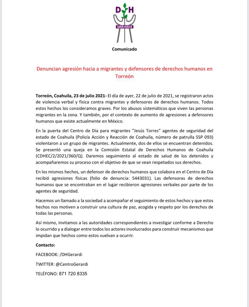 Programa de Asuntos Migratorios Ibero Torreón tweet media
