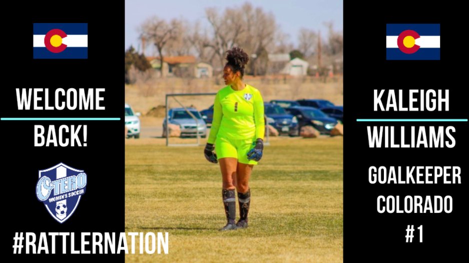 OteroSoccer's tweet photo. Meet the Rattlers: Day 23
Please welcome back returning Sophomore GK Kaleigh Williams out of Eaton, Colorado! During her first season at Otero, Kaleigh made 5 appearances, including 3 starts and a cleansheet in Region 9 play.
Welcome back to #RattlerNation Kaleigh! https://t.co/YcMpEYGFE5