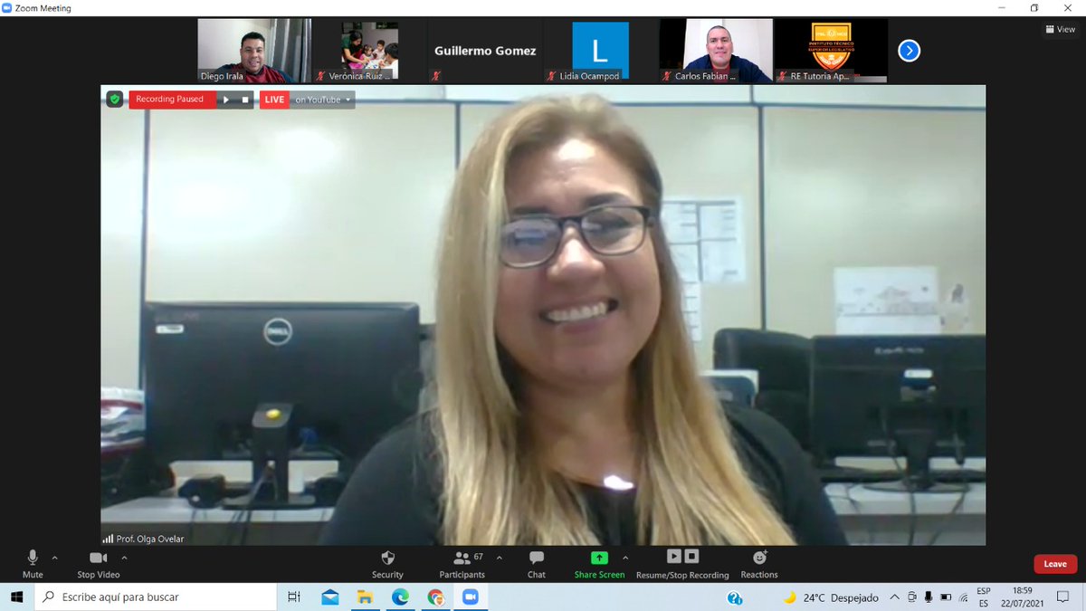 itslhcdparaguay's tweet photo. #Clase_14 del Curso de Capacitación Virtual de "#Habilidades_de_Gestión", a cargo de la Prof. Lic. #Olga_Ovelar y el Prof. Lic. #Erico_Recalde. Desarrollado los jueves y el último martes de cada mes, de 17 a 19 horas. Organizado por: @Sinafocal, con el apoyo del @itslhcdparaguay. https://t.co/bCgFUCrdWh