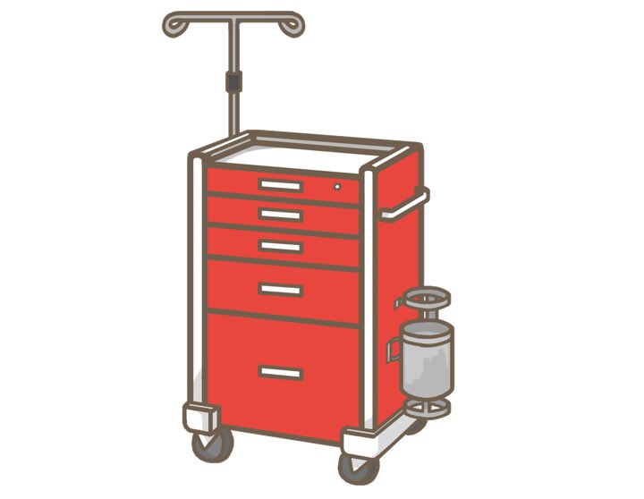 看護roo 公式 かんごるー 救急カートのイラストがほしいな 無料のやつでないかな W あるよ 資料や掲示物とかにどうぞ フリーイラスト フリー素材 作 Kangoshi Illust 看護師 イラスト集 救急カートのイラスト