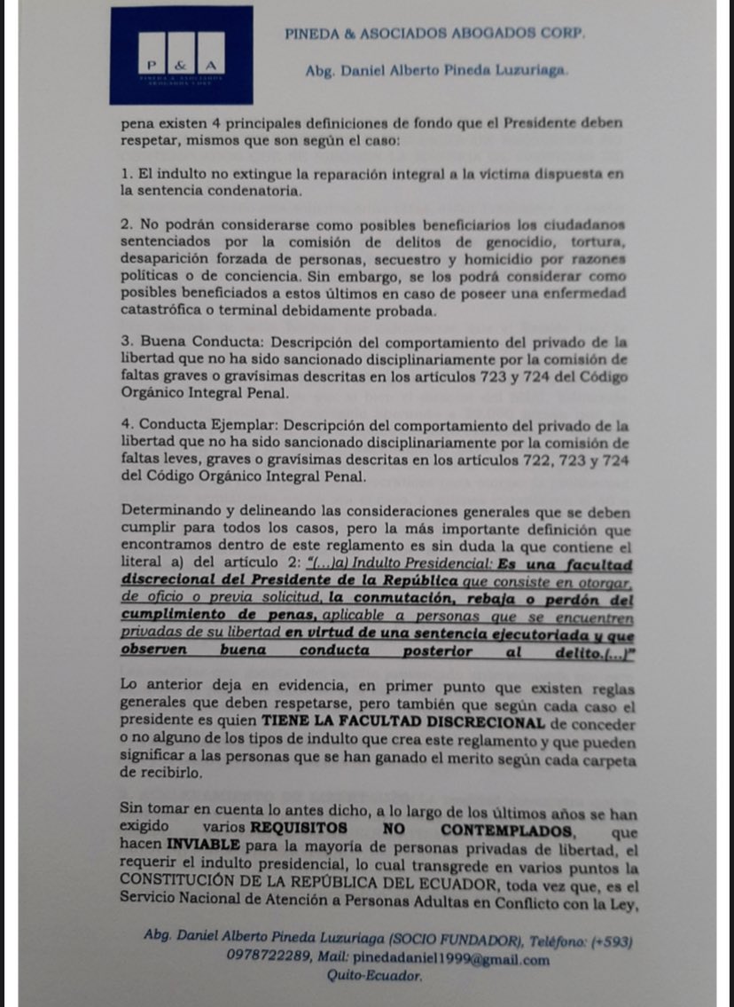 pinedadaniel199's tweet photo. Hace algunos días, hice llegar la presente carta al señor Presidente de la República del Ecuador @LassoGuillermo en representación de Personas Privadas de Libertad, con doble o mayor vulnerabilidad (tercera edad) espero poder aportar, ya que la solución la debemos buscar todos! https://t.co/aHZwQoExjI