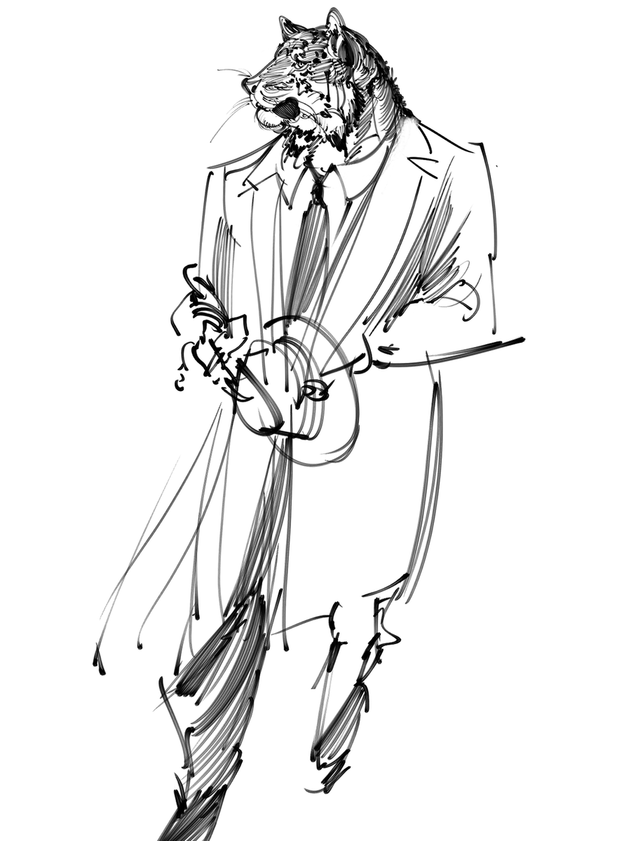#fursofcolor

Sometimes I sketch furries in suits 