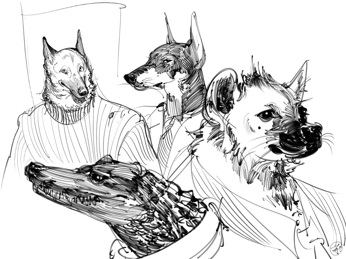 #fursofcolor

Sometimes I sketch furries in suits 